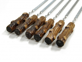 Шампур с деревянной ручкой Пенёк